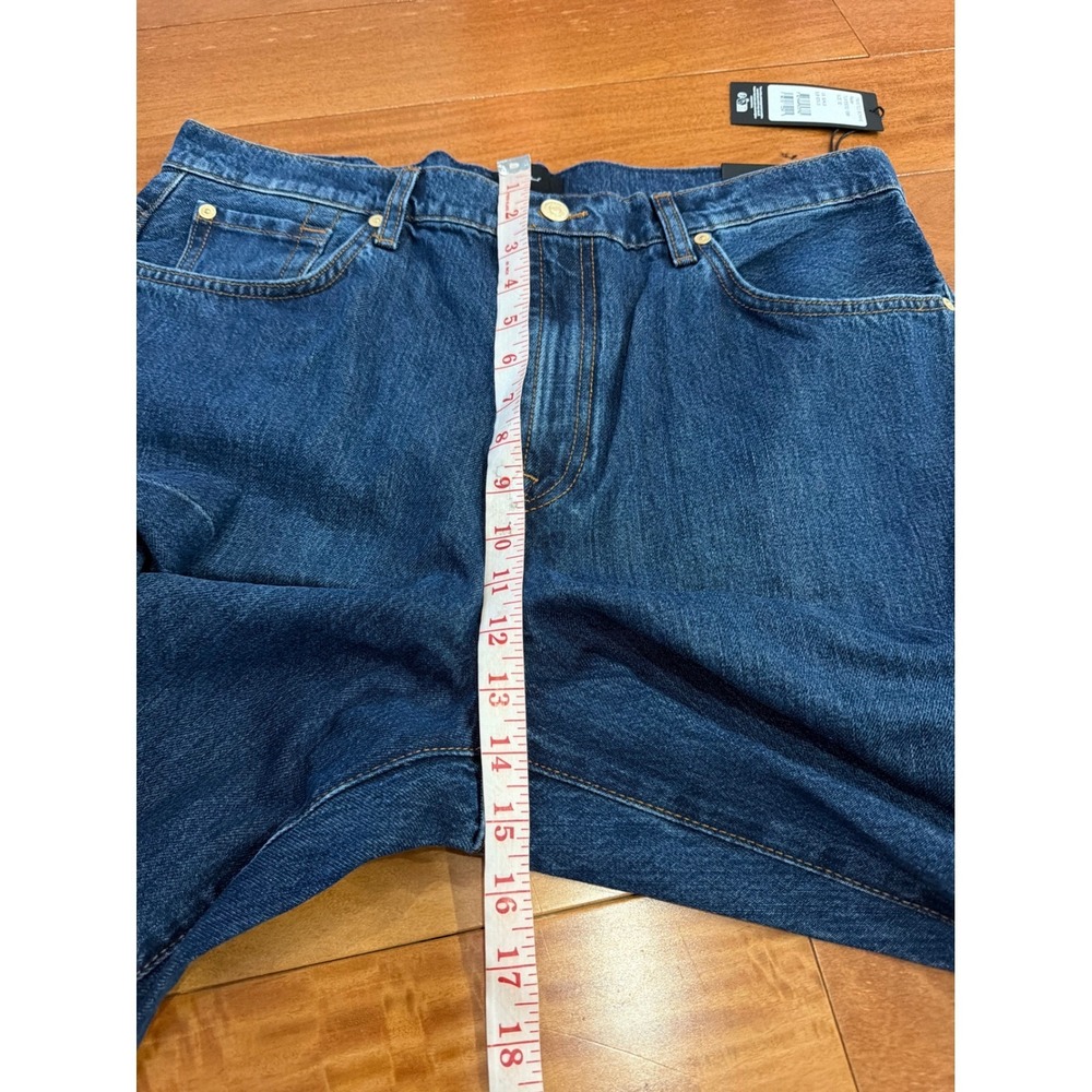 NWT 7 For All Mankind Barrel Jeans Womens Blue High Rise Curved Leg 32 - Picture 9 of 13